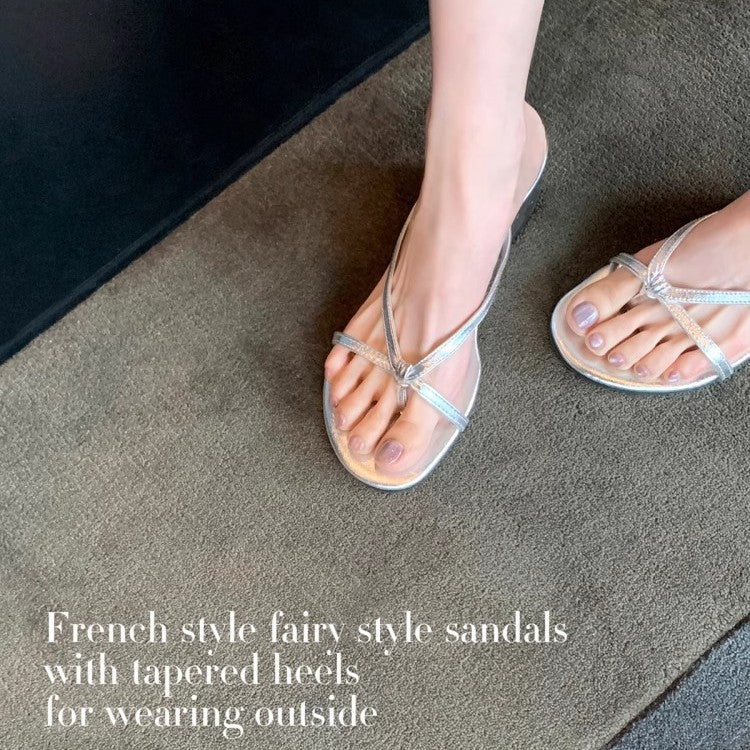 Dame Elegante Wedge Flip-Flops Stilla