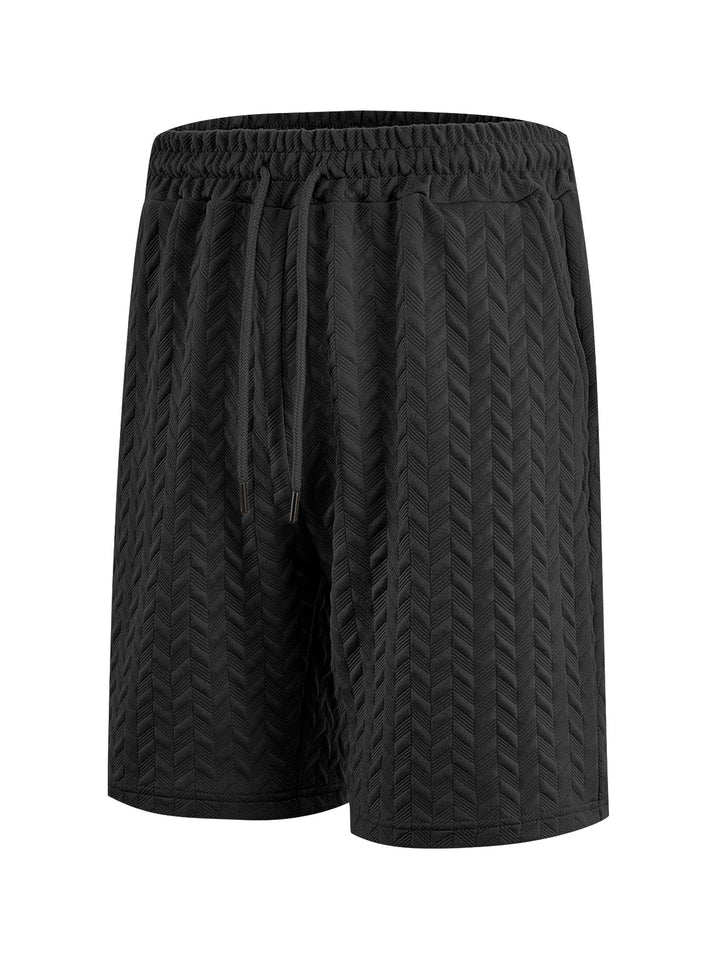 Herrer strukturerede fritidsshorts i åndbar bomuld med praktiske sidelommer Stilla