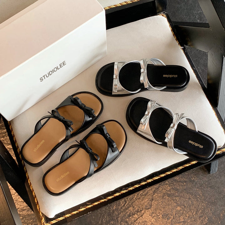 Dame elegante Slide Sandaler med justerbare spænder Stilla