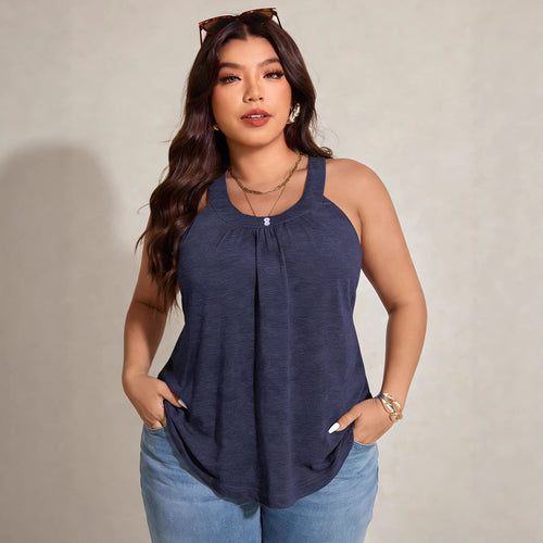 Dame casual top med raffineret rynke Skovae