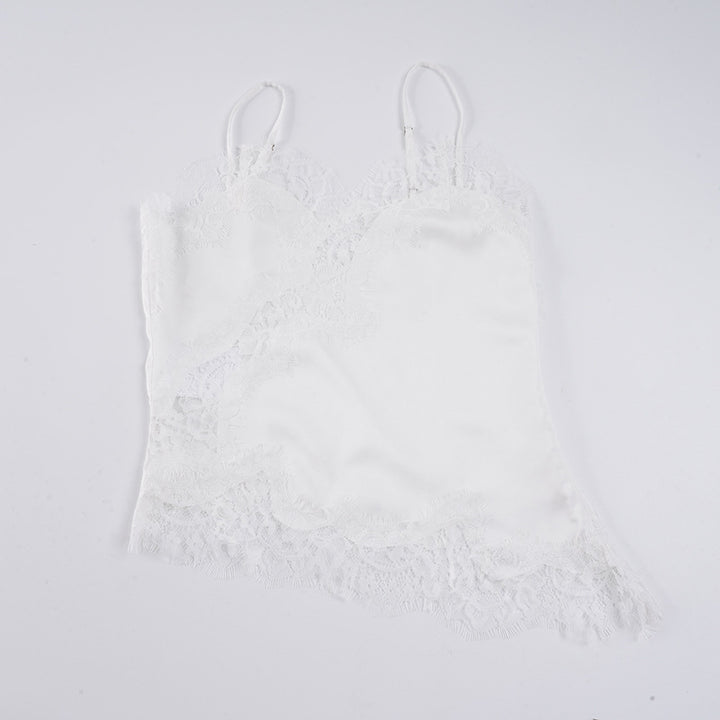 Dame spids-Cami-top med forførende detaljer Skovae