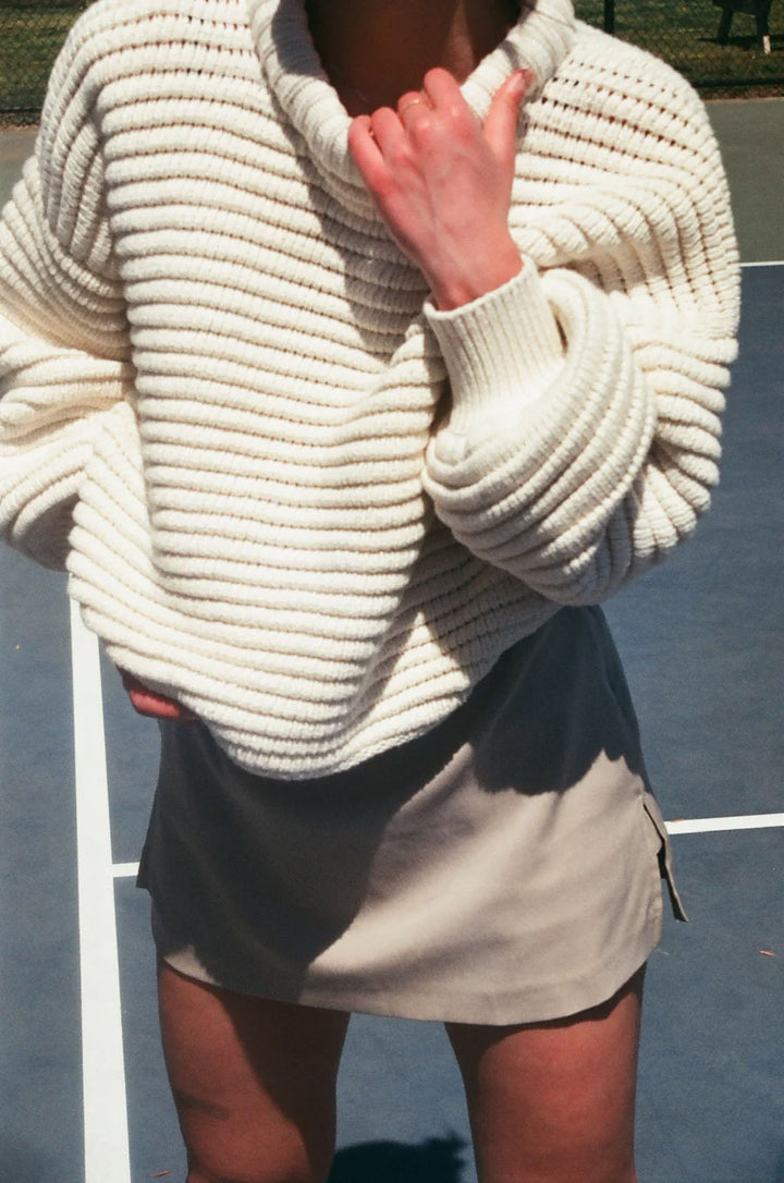 Dame moderigtig oversized sweater med struktur Stilla