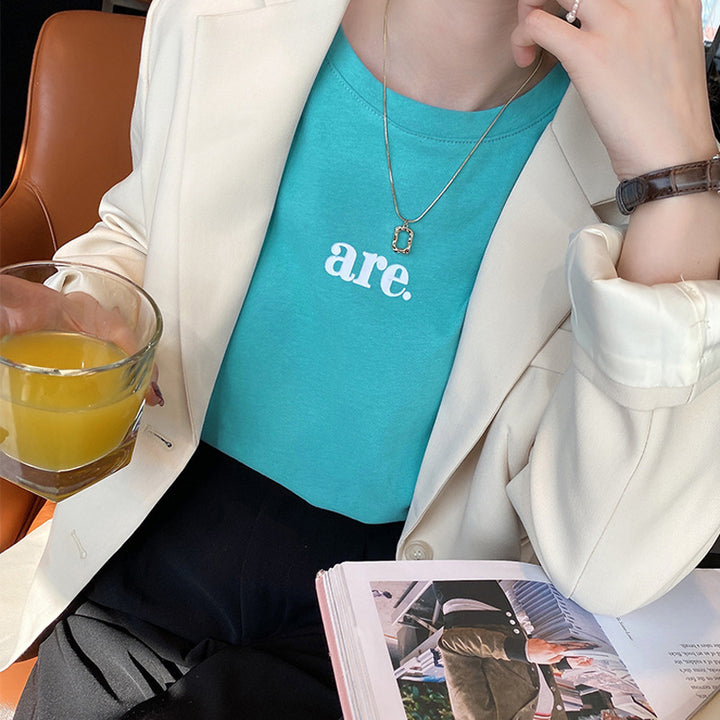 Femme Casual Grafik T-shirt Stilla