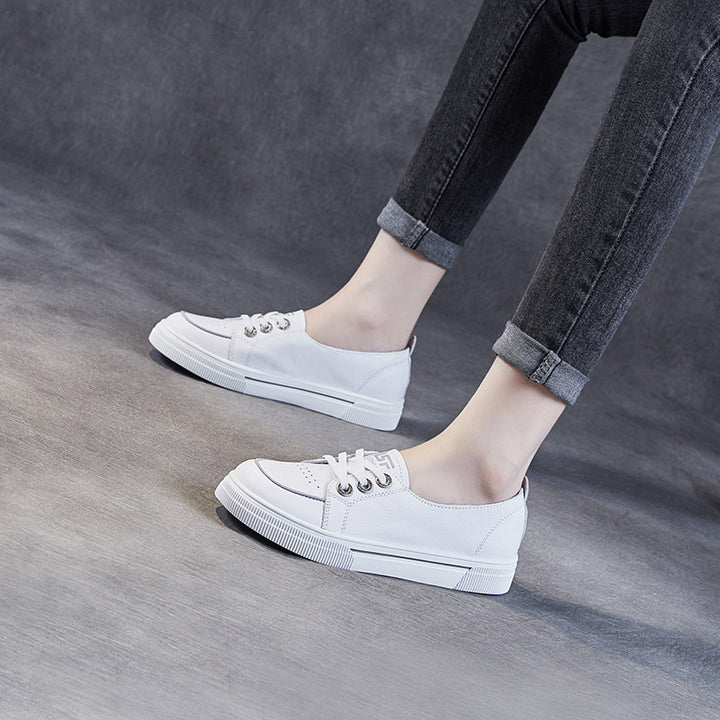 Dame Klassiske Læder Sneakers Stilla