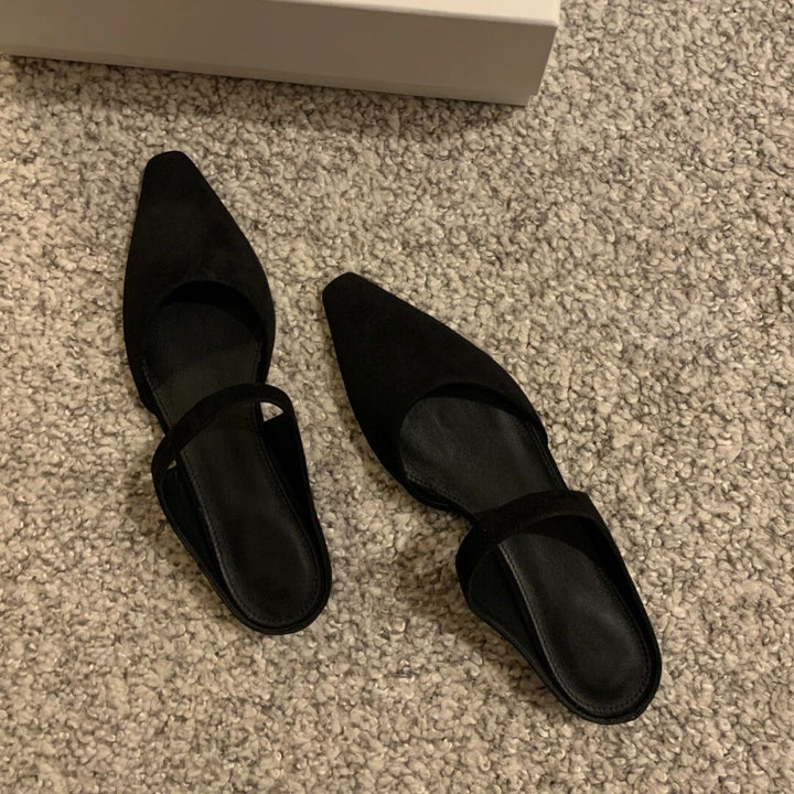 Dame Spidssko Slip-On Mules med elegante remme Stilla