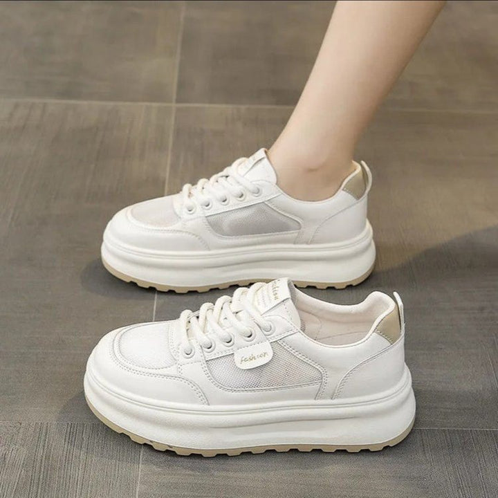 Dame Plateau sneakers med åndbart mesh-overflade og skridsikker sål Stilla