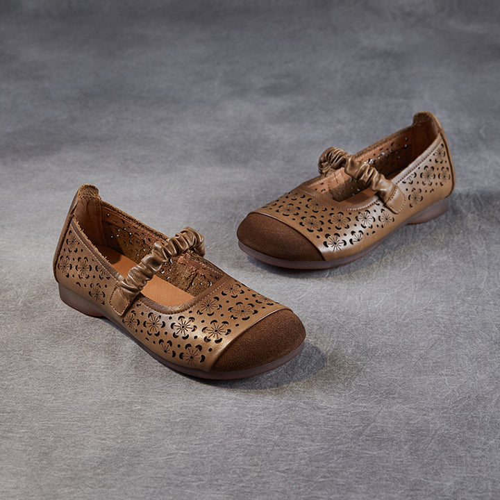 Dame Komfort Floral Cut-Out Mary Jane Fladskopheder Stilla