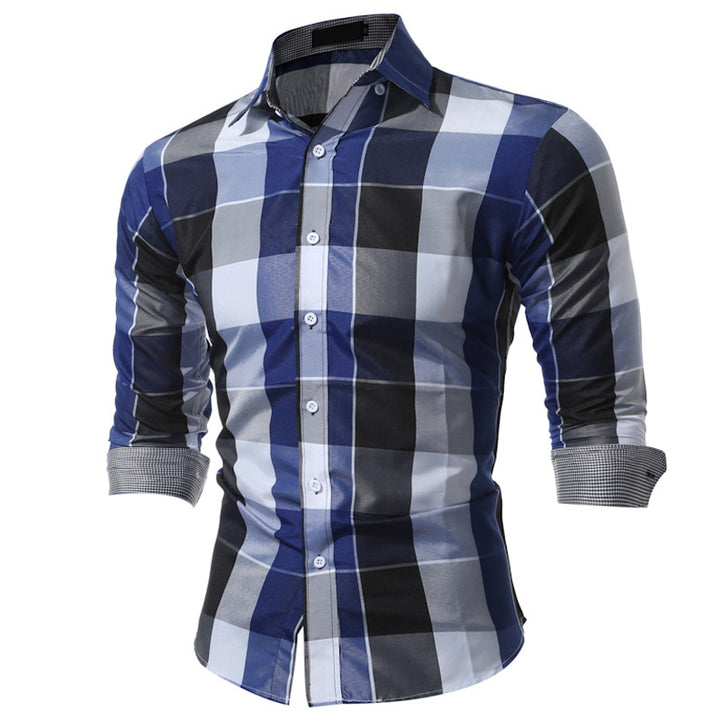 Herrer Ternet Slim-Fit Skjorte med moderne accenter Stilla