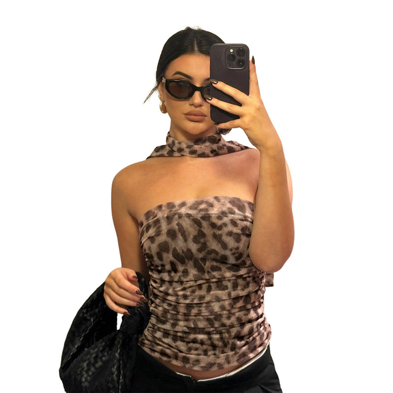 Damer Elegant Wrap Top med asymmetrisk skæring og ruffle detaljer Skovae