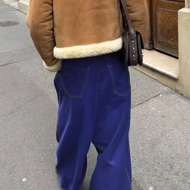 Damer Bredt skåret Høj talje bukser med elegante detaljer Stilla