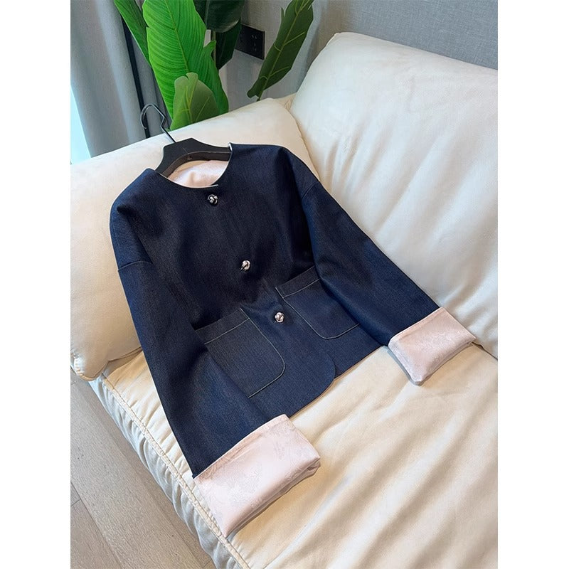 Damer Elegant Kort Blazer Stilla