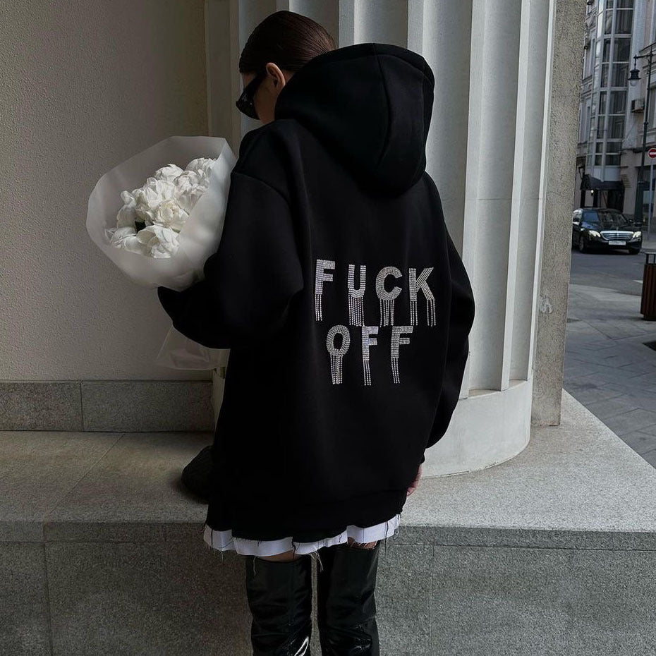 Kvindernes Urban Hoodie med iøjnefaldende statement design Stilla