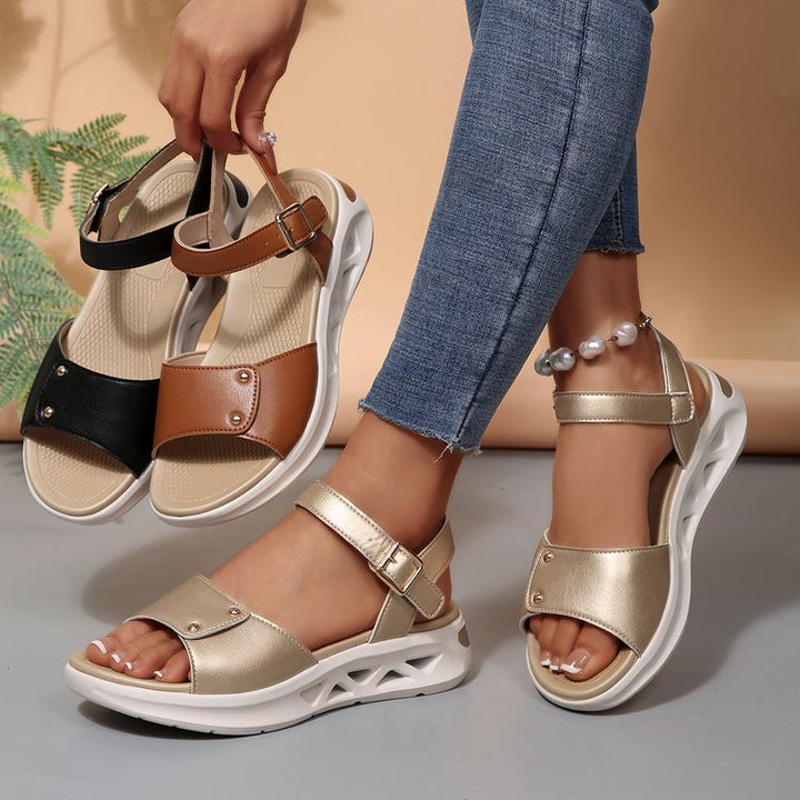 Dame Trendy Komfort-Sandaler med justerbar rem Stilla