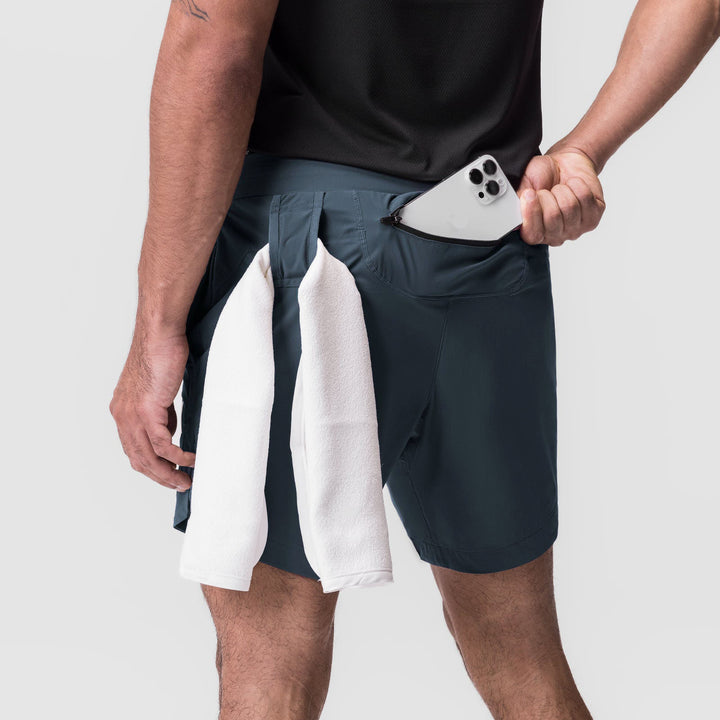 Herre multifunktionelle sportshorts med praktisk lomme-design Stilla