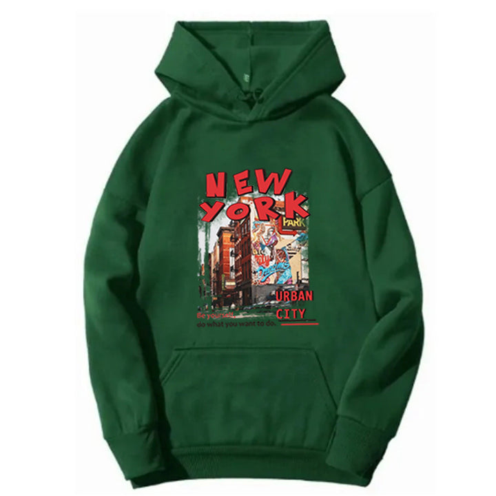 Kvinders hættetrøje med urban New York design Skovae