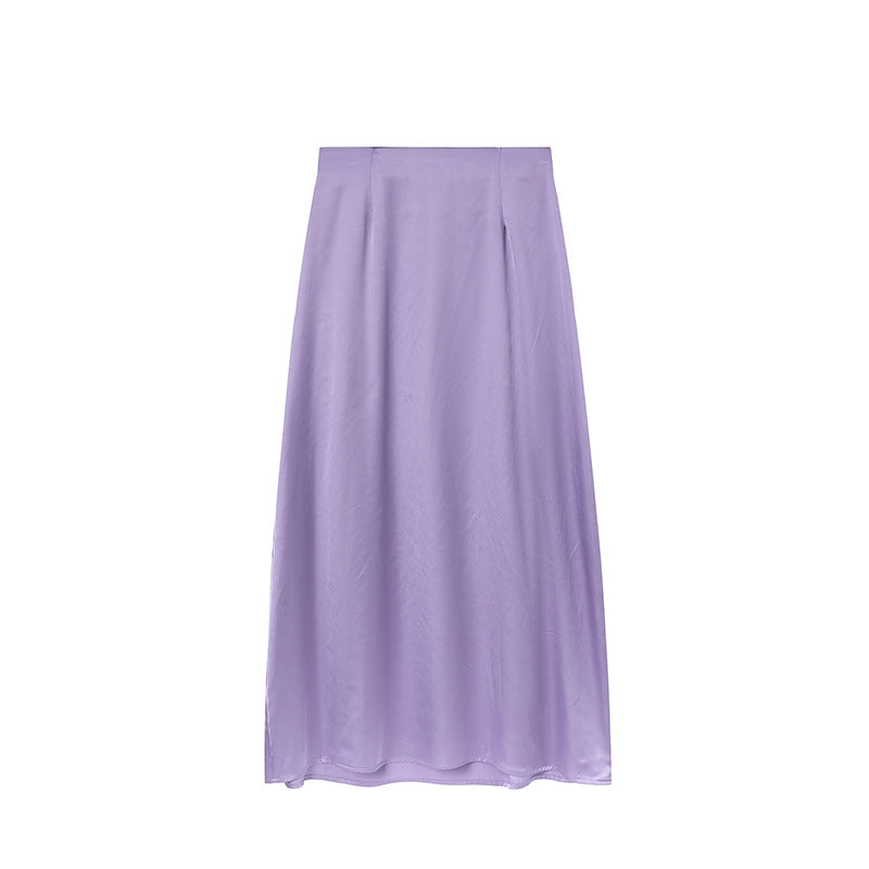 Dame Satin Maxi Nederdel Stilla