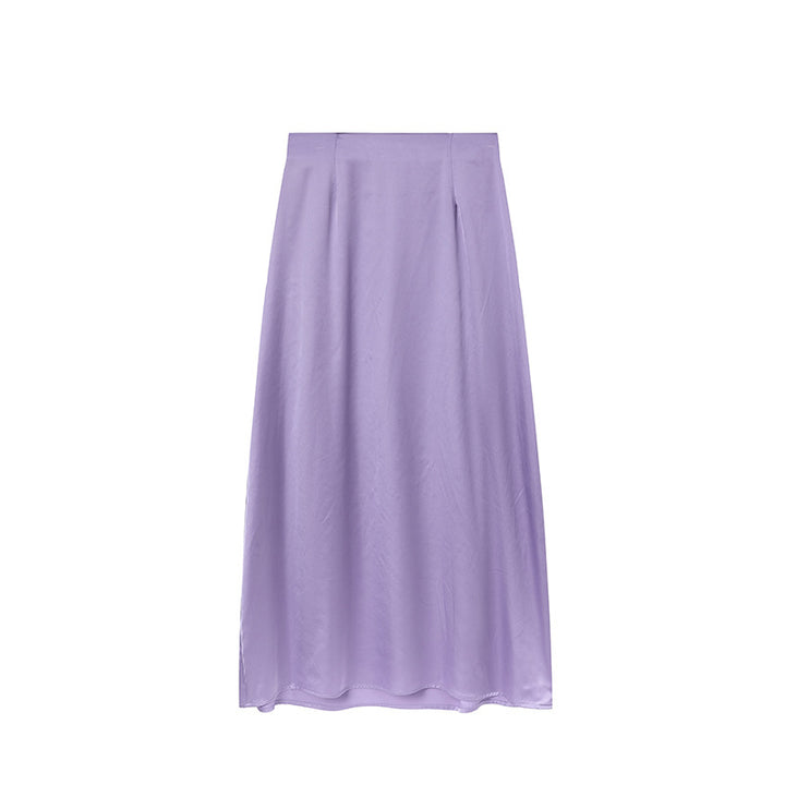 Dame Satin Maxi Nederdel Stilla