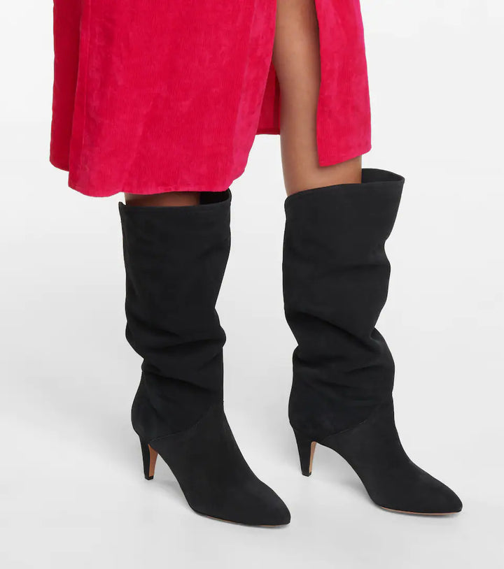 Femme Slouchy High-Heel Knæhøje Støvler Stilla