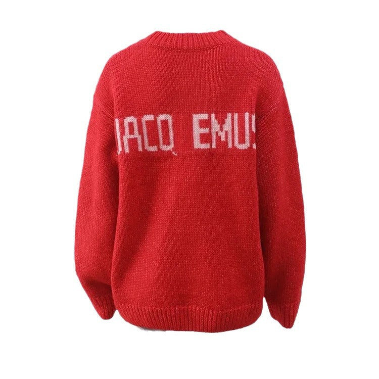Kvinder Cozy Knit Sweater med iøjnefaldende print Stilla