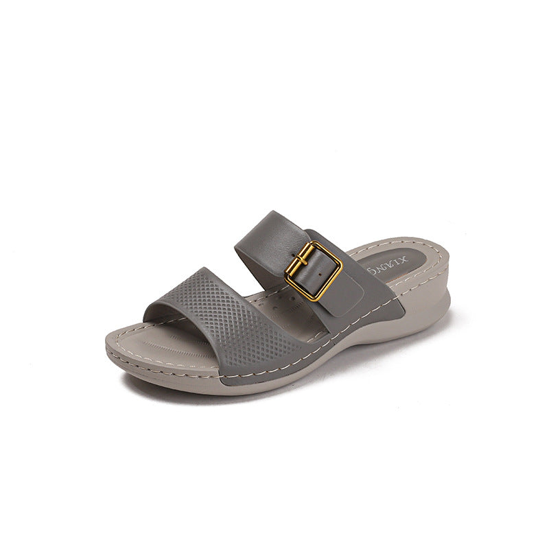 Dame Wedge-sandaler med moderne remdesign og ergonomisk fodseng Stilla
