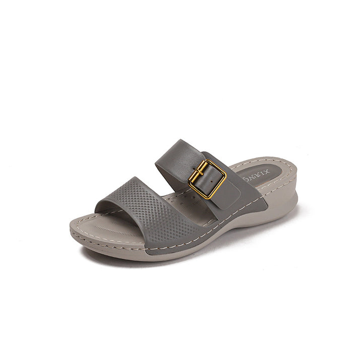 Dame Wedge-sandaler med moderne remdesign og ergonomisk fodseng Stilla