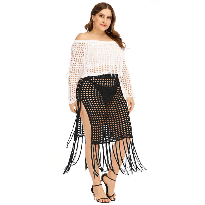 Femme Hækle-fringe Cover-Up Sæt Stilla
