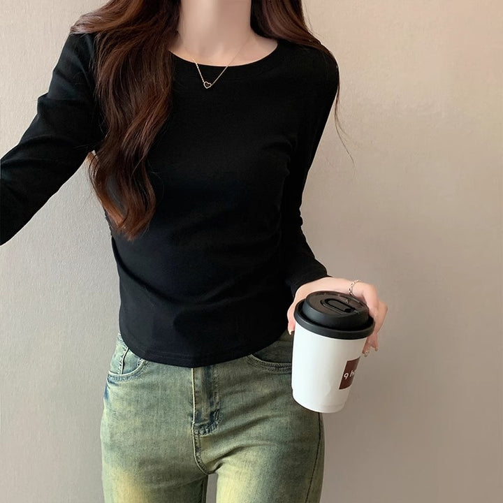 Femme Klassisk Langærmet Basic Top Stilla