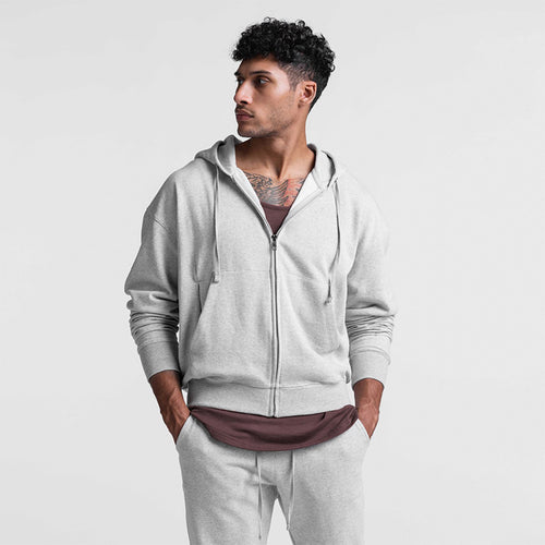 Herrer Cozy Zip-Hoodie med frontlomme og blødt fleecefôr Stilla