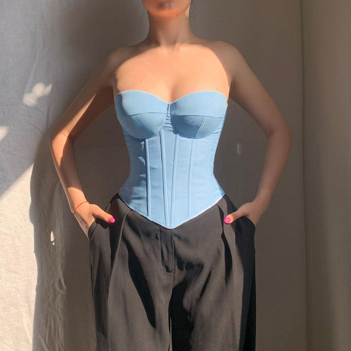 Dame Struktureret Bustier-Top Stilla