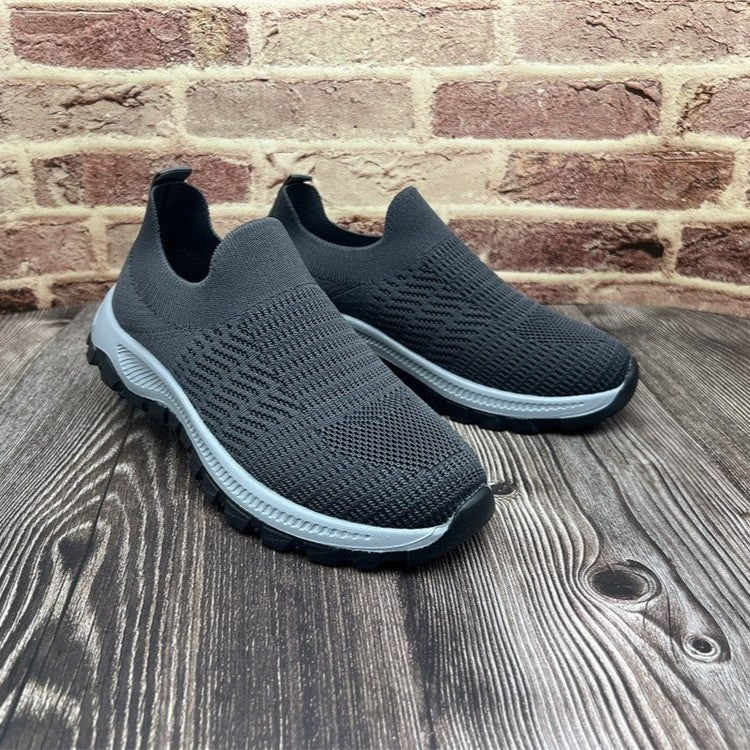Dame Sporty Slip-On Sneakers med åndbar overfladestruktur Stilla