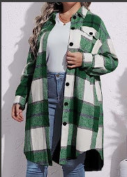 Dame Flannel Skjortejakke Stilla