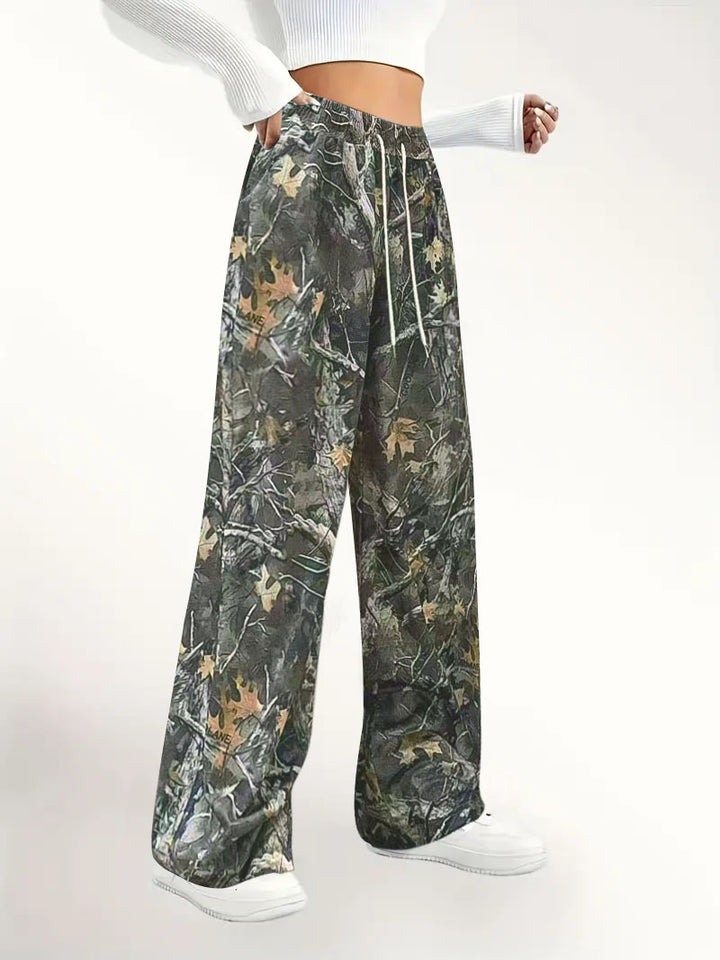 Dame Fashion-Baggybukser i camouflagemønster Stilla