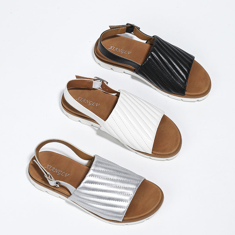 Dame Sling-sandaler med struktureret overdel og behagelig sål Stilla