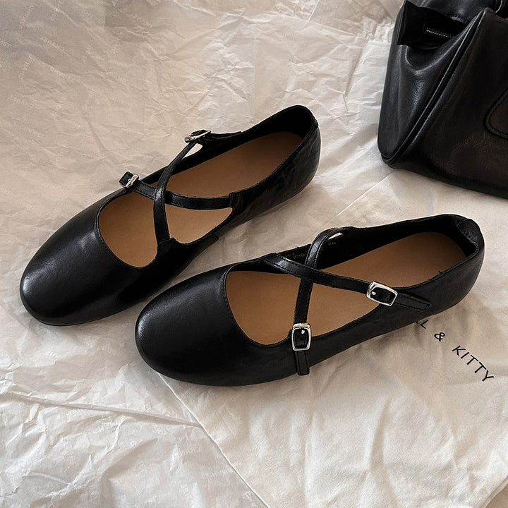 Femme Cross-Strap Elegante Ballerinas Stilla