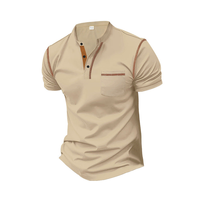 Herren poloshirt med moderne krave og praktiske knapdetaljer Stilla