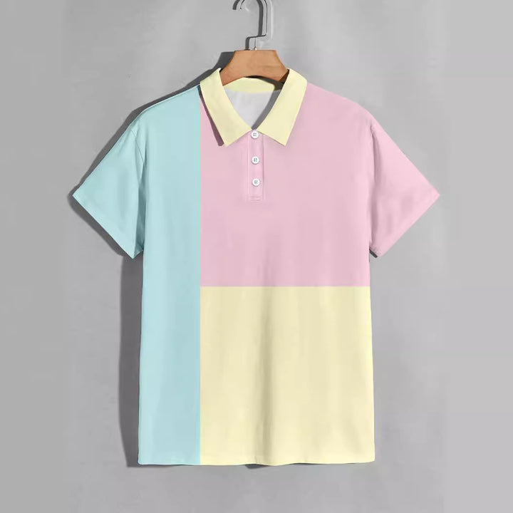 Herrer polo shirt med farveblokdesign og moderne krave Stilla