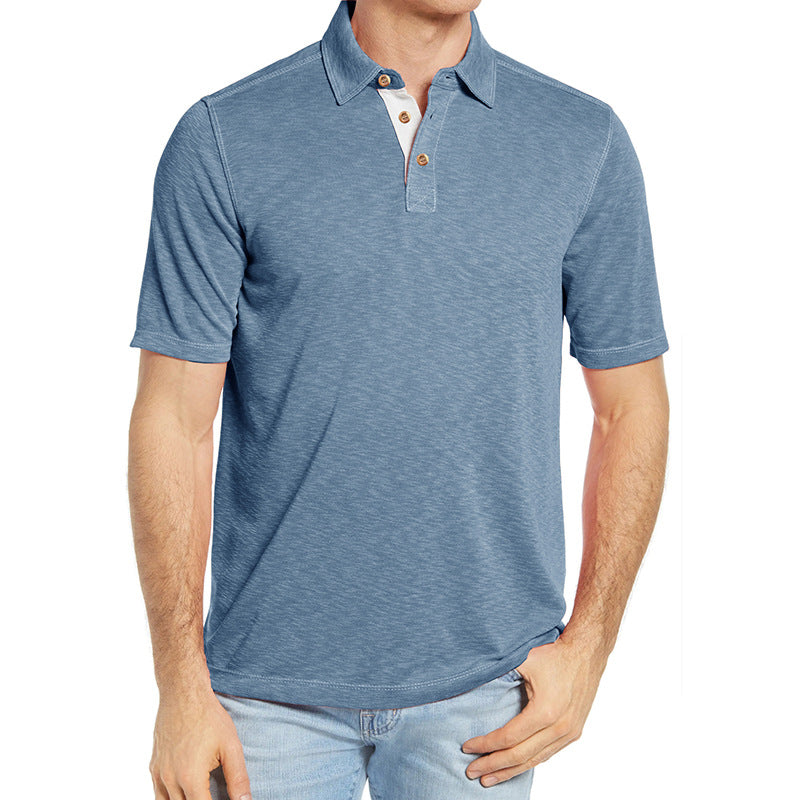 Herrer Polo-Shirt med elegante knapper og blødt stof Stilla