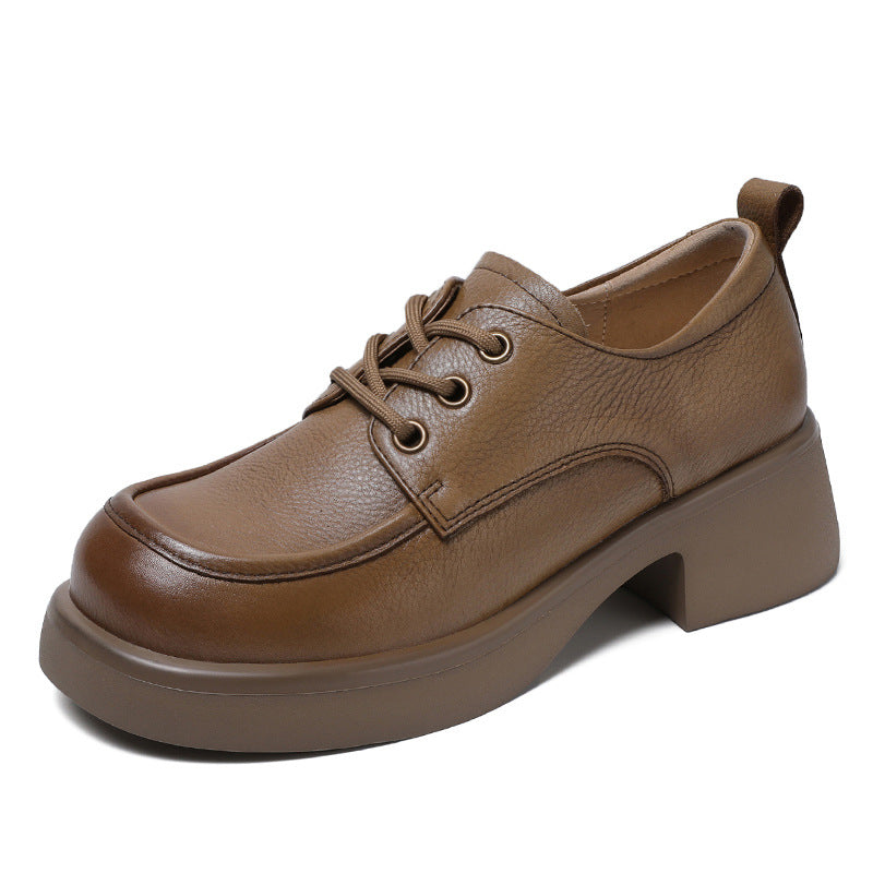 Femme Chunky Block Hæl Snøre-Oxford Stilla