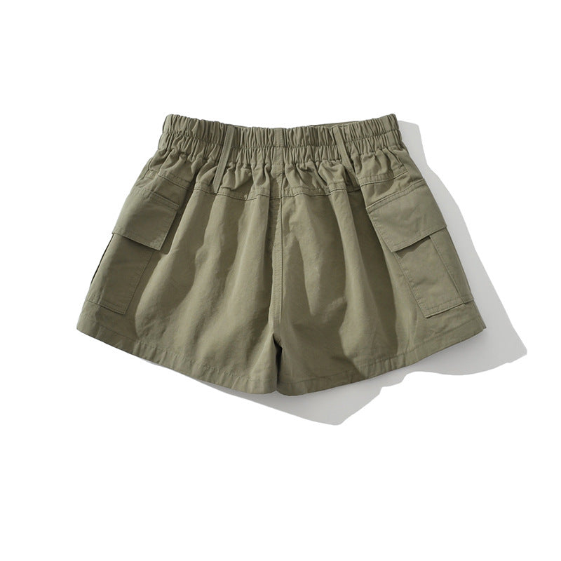 Dame fritids-shorts med praktiske cargo-lommer og elastisk liv Stilla