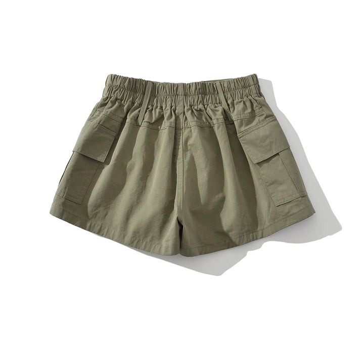 Dame fritids-shorts med praktiske cargo-lommer og elastisk liv Stilla