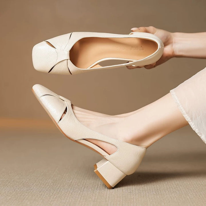 Dame Slingback Ballerinaer med elegante cut-outs og blødt læder Stilla