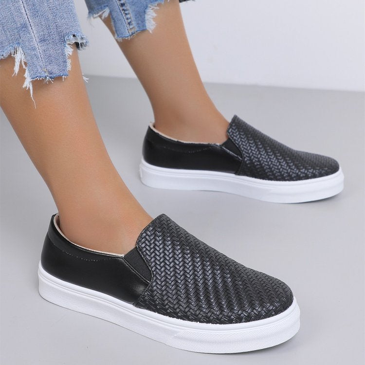 Dame Slip-On Sneakers med struktureret overflade og fleksibel fodseng Stilla