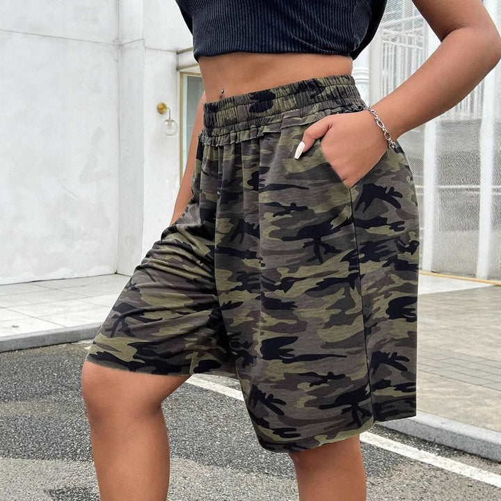 Dame fritid bukser i moderne camouflage-design Skovae