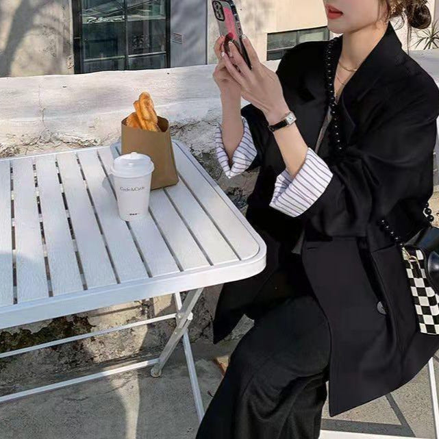 Kvinders fashionable oversized blazer med strukturerede detaljer Stilla