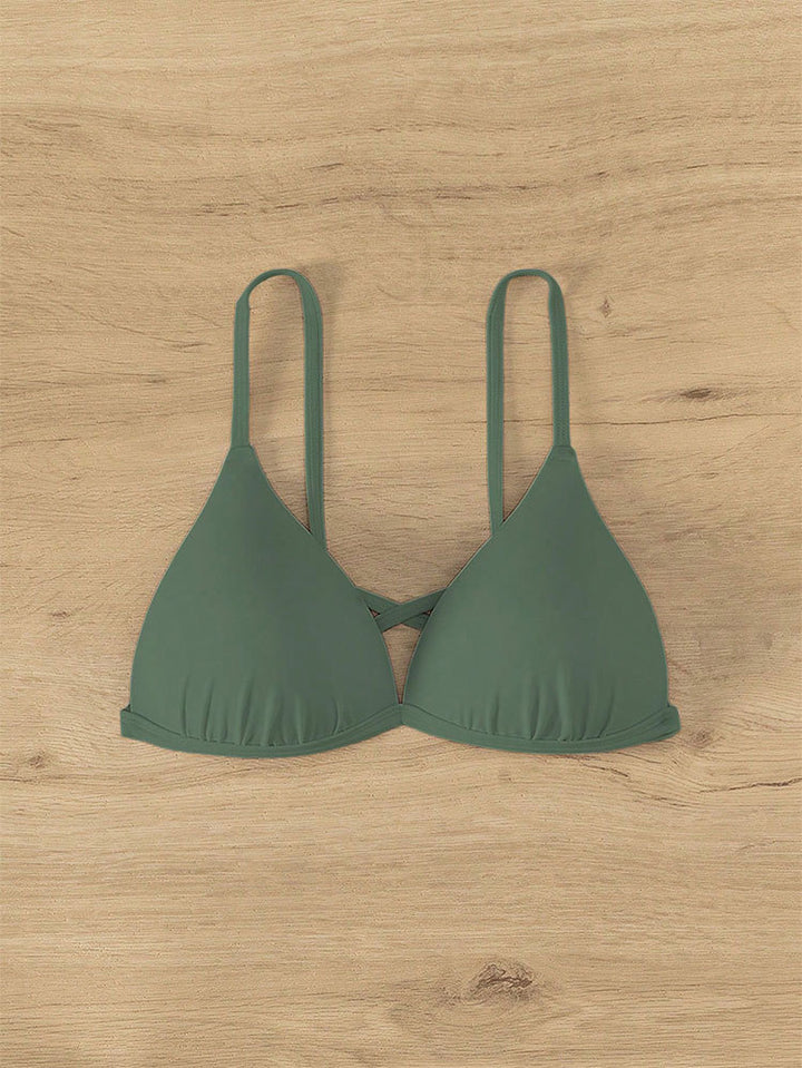 Dame triangel-bikinioberdel med justerbare stropper og elegant snit Skovae