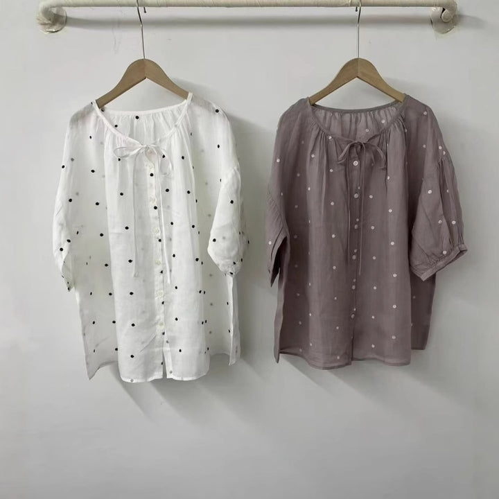 Dame Elegant Overlay Bluse Stilla