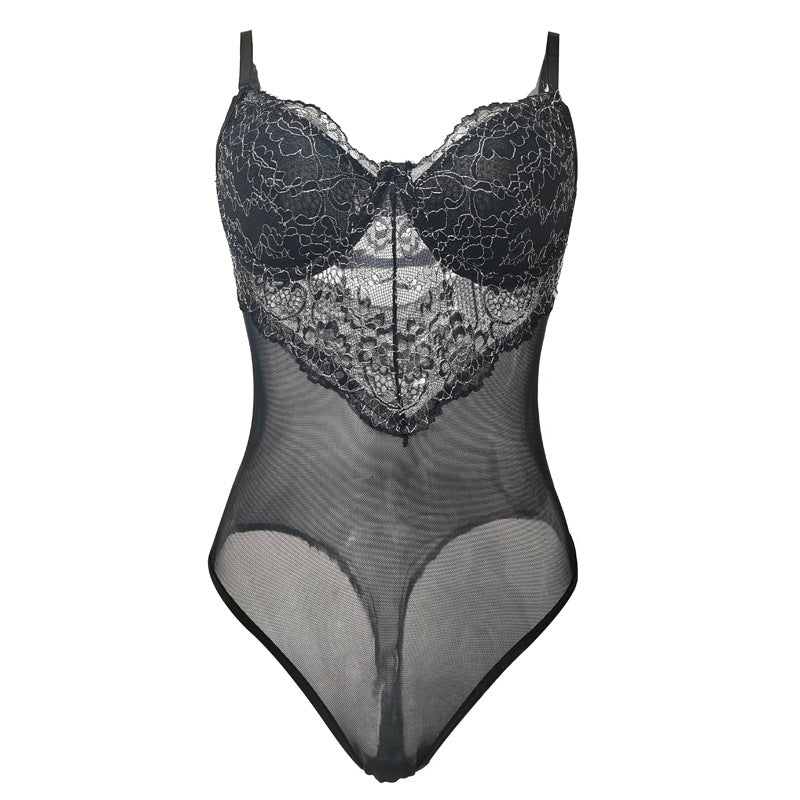 Dame blonde bodystocking med elegant snit Stilla