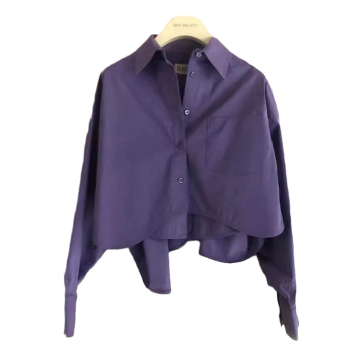 Kvindernes fashionable cropped bluse med oversized fit Stilla