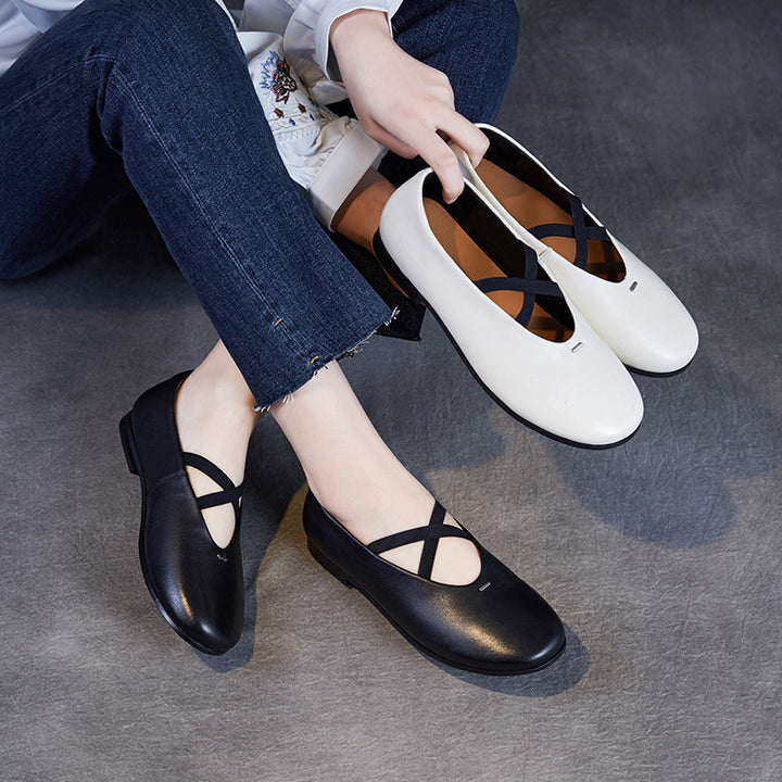 Dame Elegante Krydsstrop Ballerinas Stilla