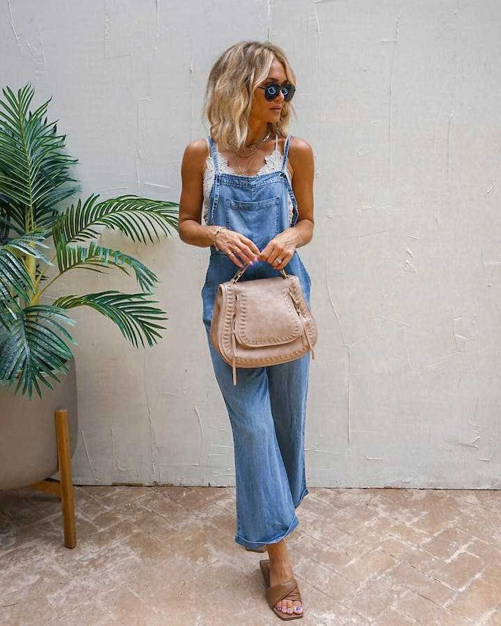 Femme Stiletisk Utility Denim Overalls Stilla